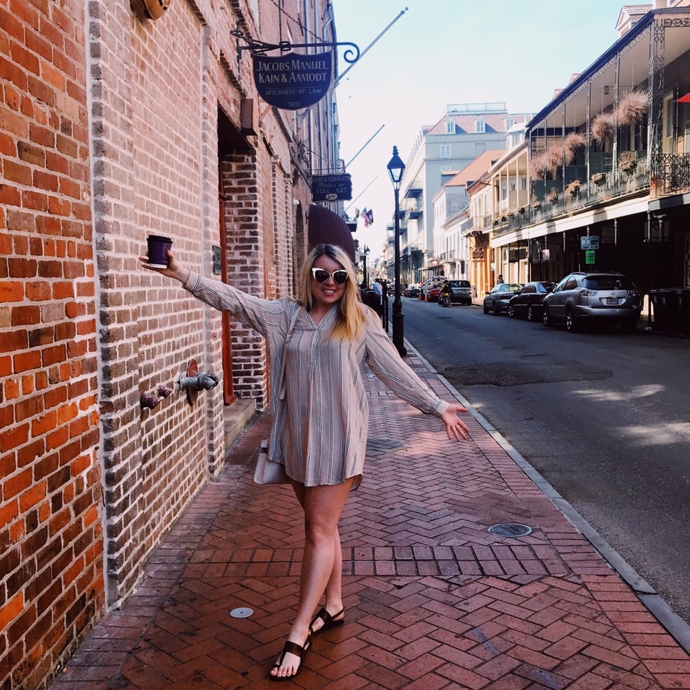 Striped Button Down DRESS - Picture 9 of 10